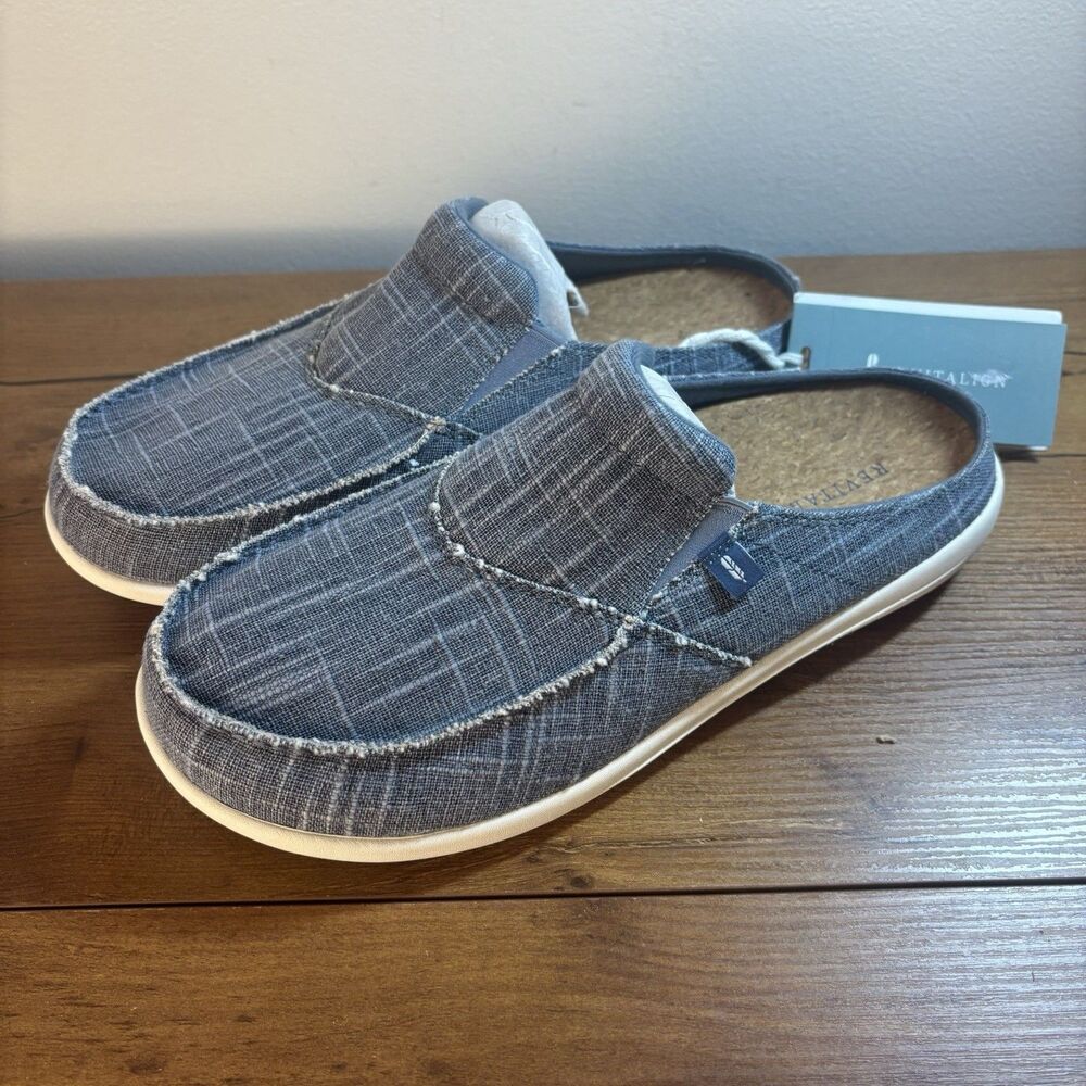 Revitalign Siesta Orthotic Clog Sneaker Womens 10 D Blue Cork Lining